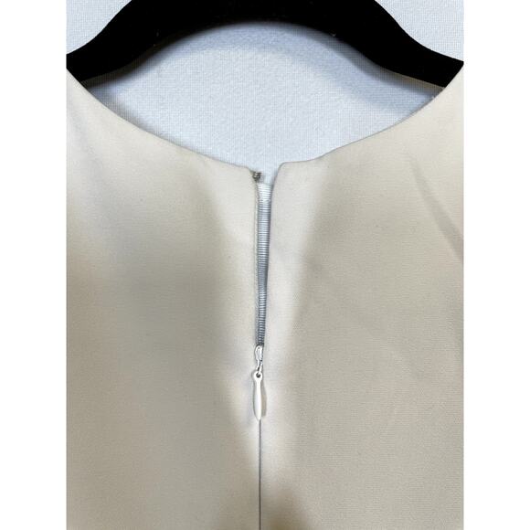 JASON WU COLLECTIVE Jacquard Color Block Scuba Sheath Dress Red Black 2 $370 - Picture 10 of 13